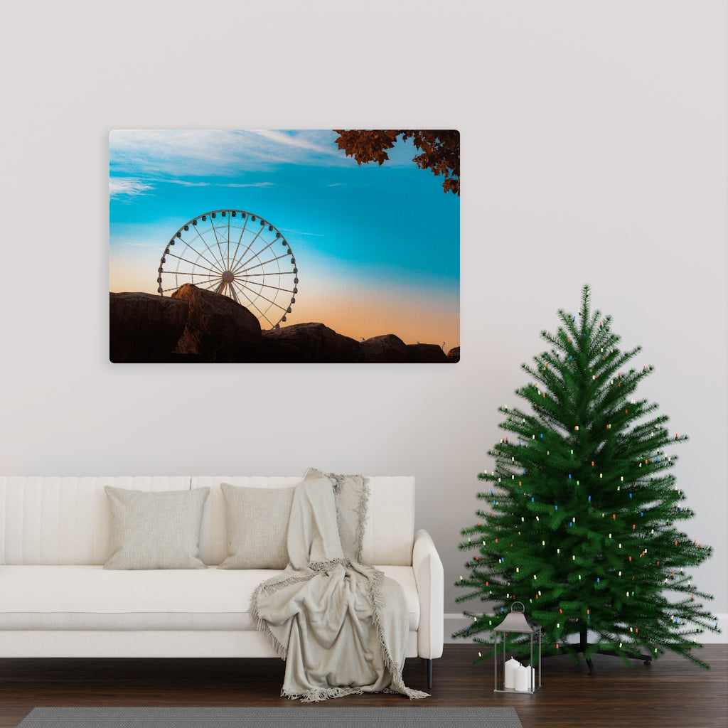 National Harbor, Maryland at Sunset Home Office Decor Wall Canvas Art Gallery Wraps