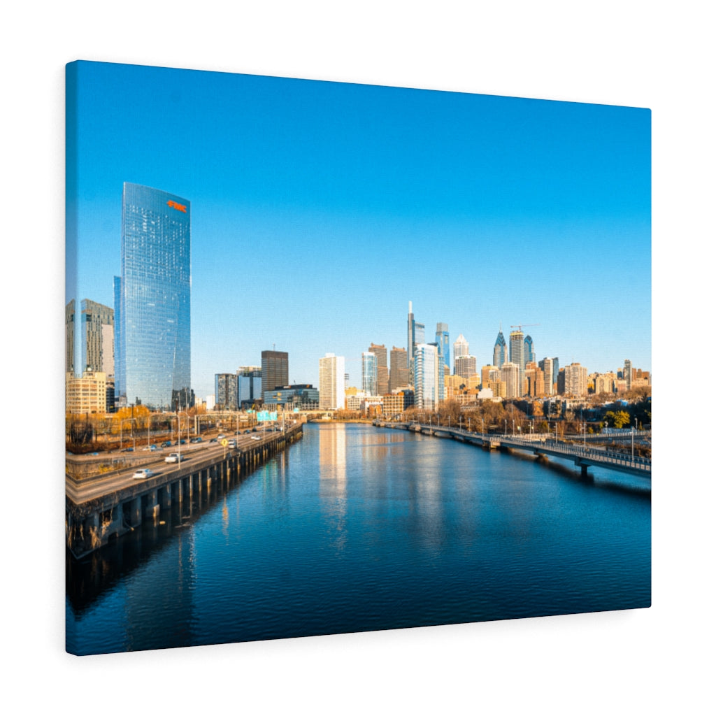 Philadelphia Skyline Daytime Home Office Decor Wall Canvas Art Gallery Wraps