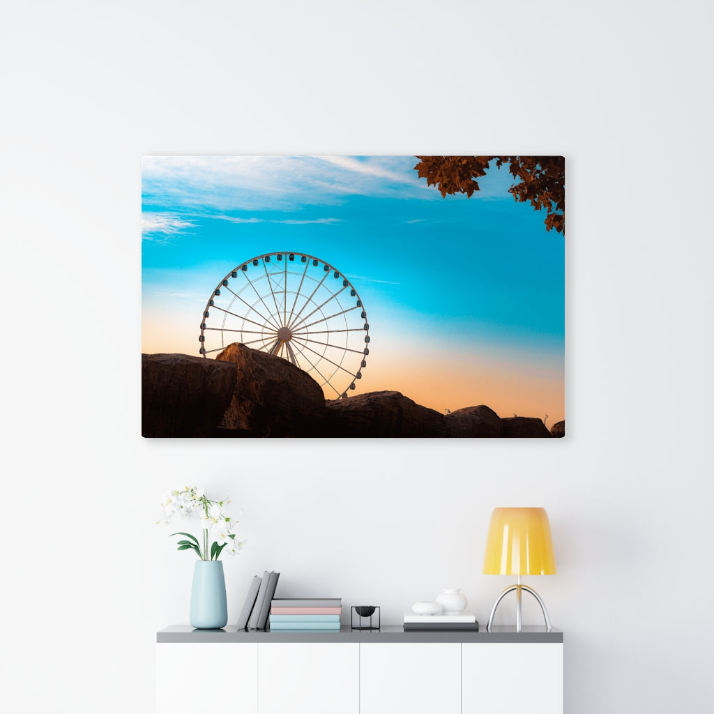 National Harbor, Maryland at Sunset Home Office Decor Wall Canvas Art Gallery Wraps