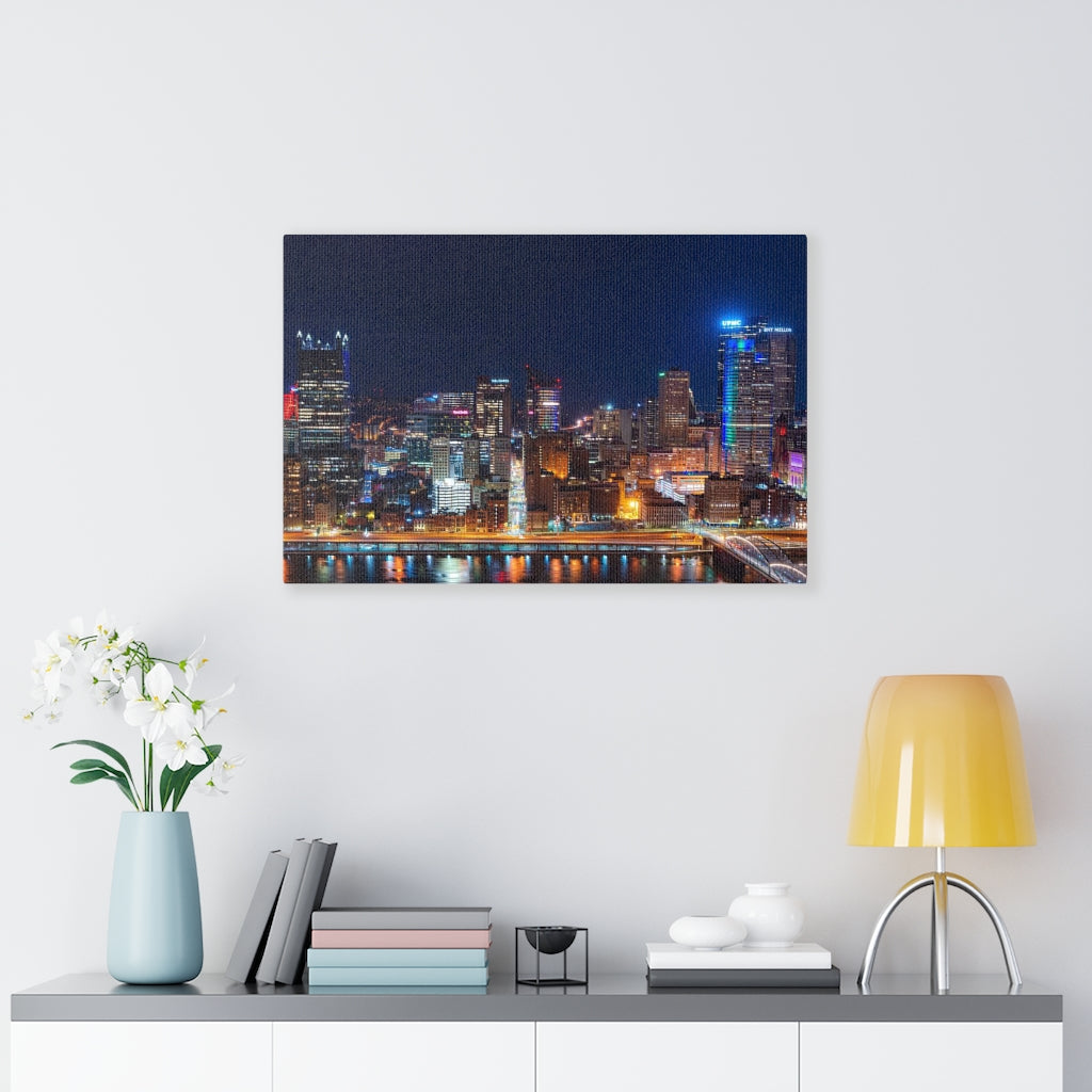 Pittsburgh Skyline Canvas Gallery Wraps