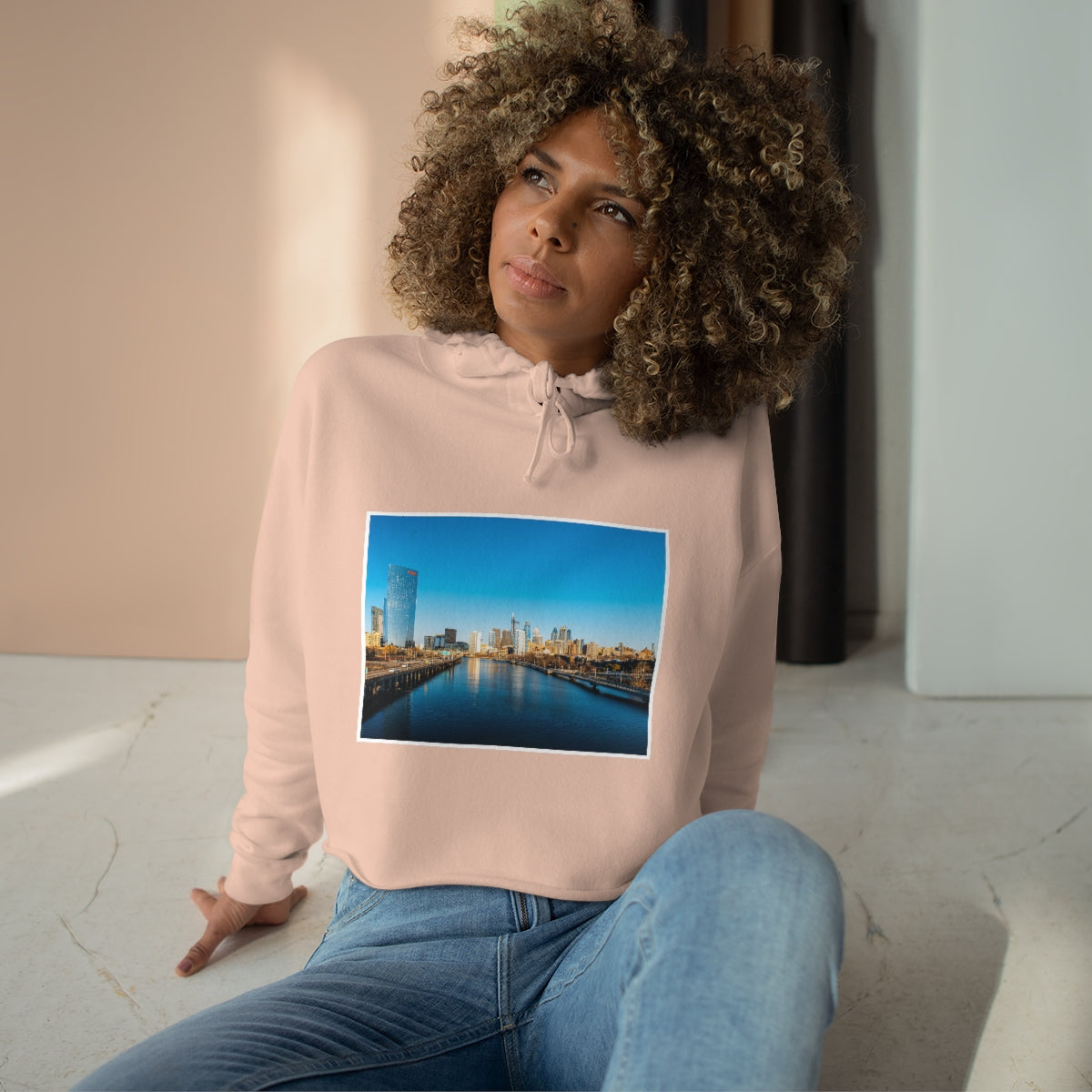 Philly Skyline Crop Hoodie