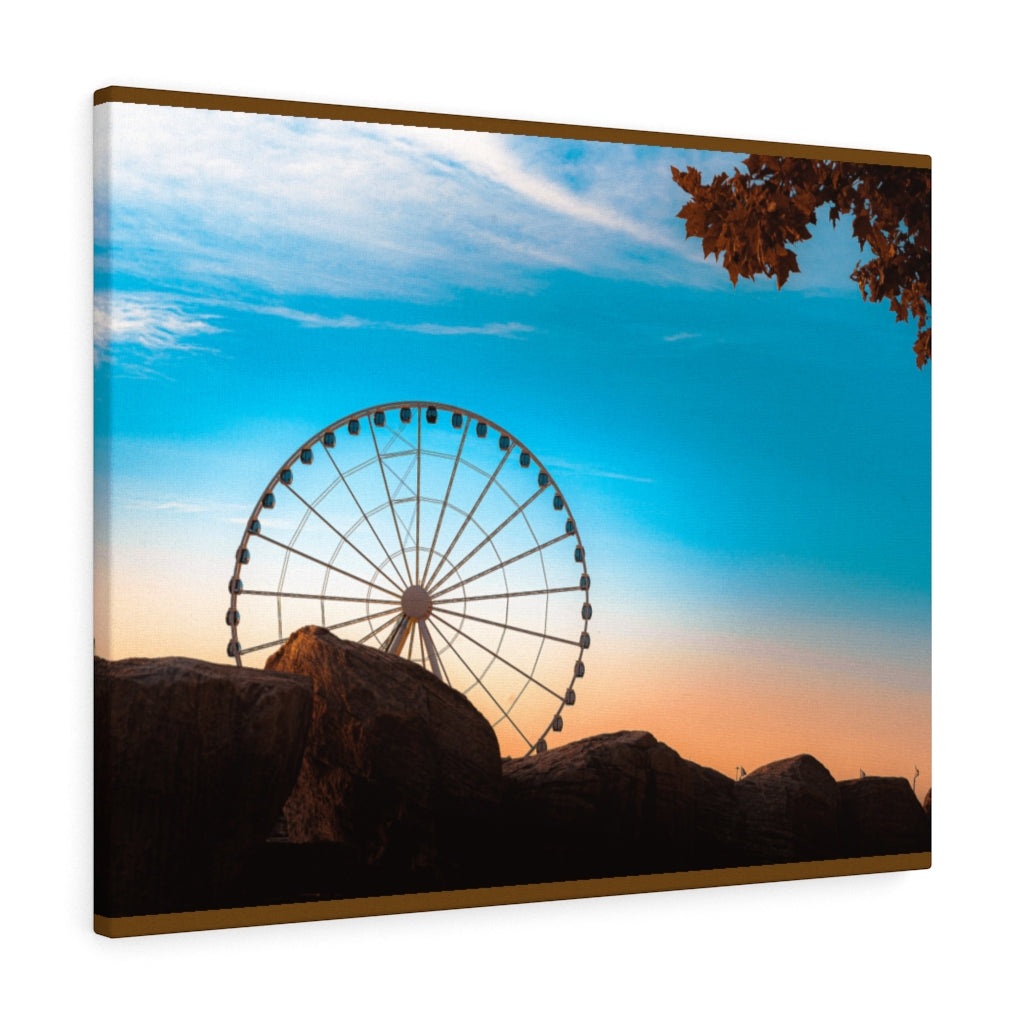 National Harbor, Maryland at Sunset Home Office Decor Wall Canvas Art Gallery Wraps