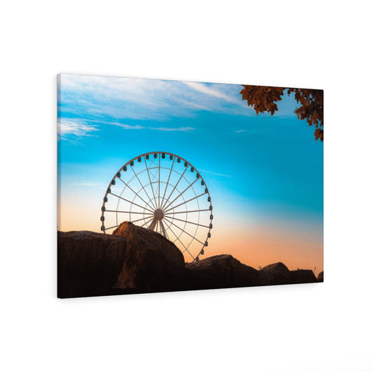 National Harbor, Maryland at Sunset Home Office Decor Wall Canvas Art Gallery Wraps