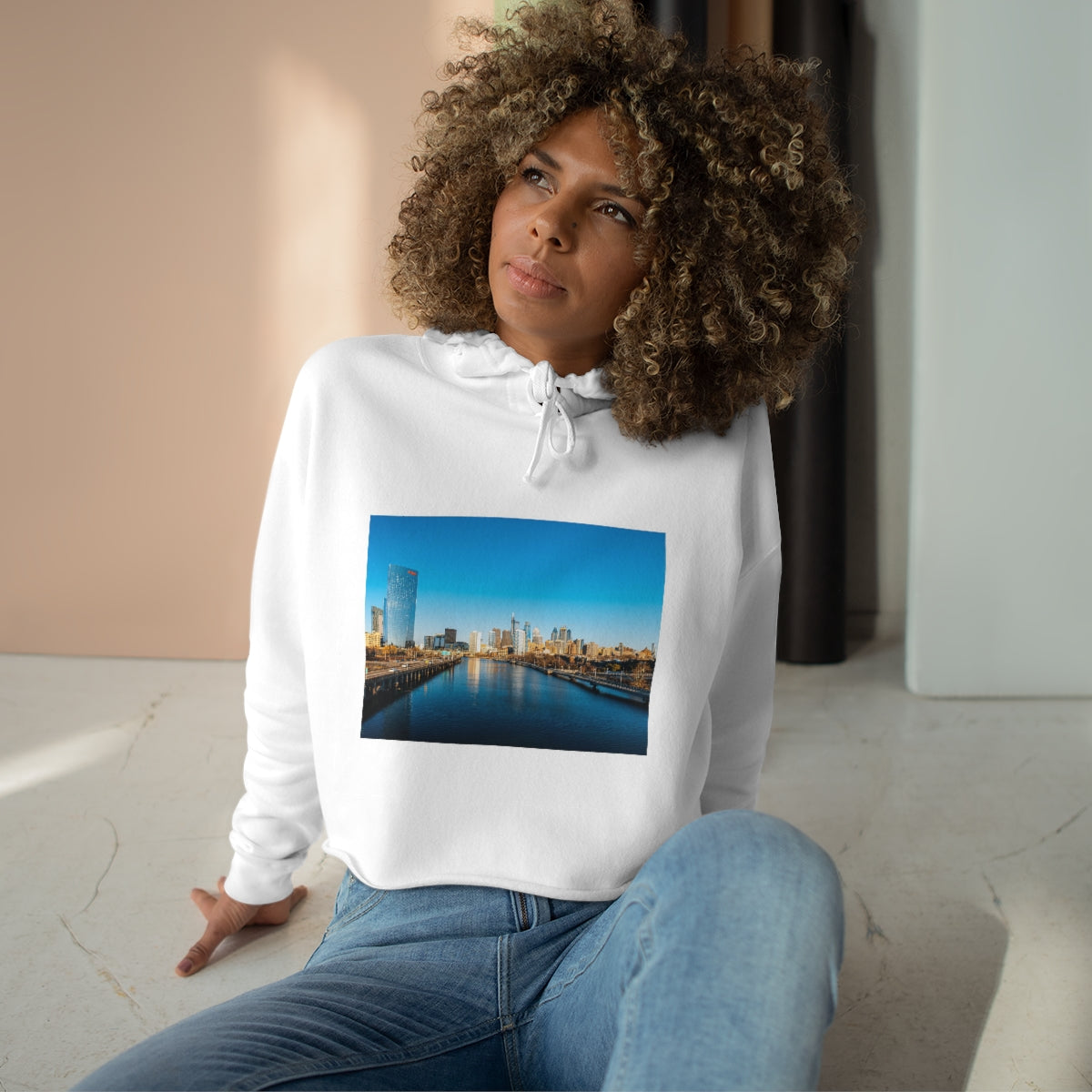 Philly Skyline Crop Hoodie