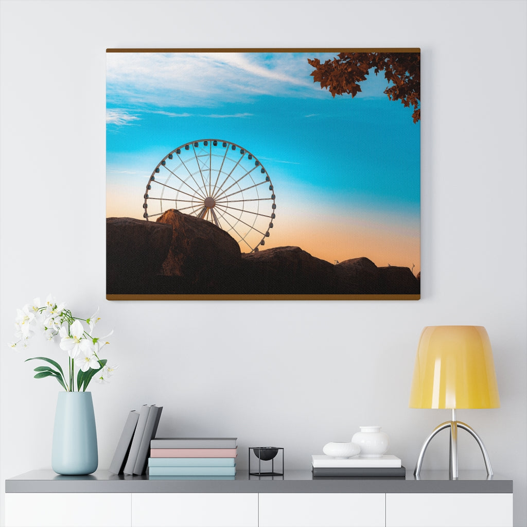 National Harbor, Maryland at Sunset Home Office Decor Wall Canvas Art Gallery Wraps